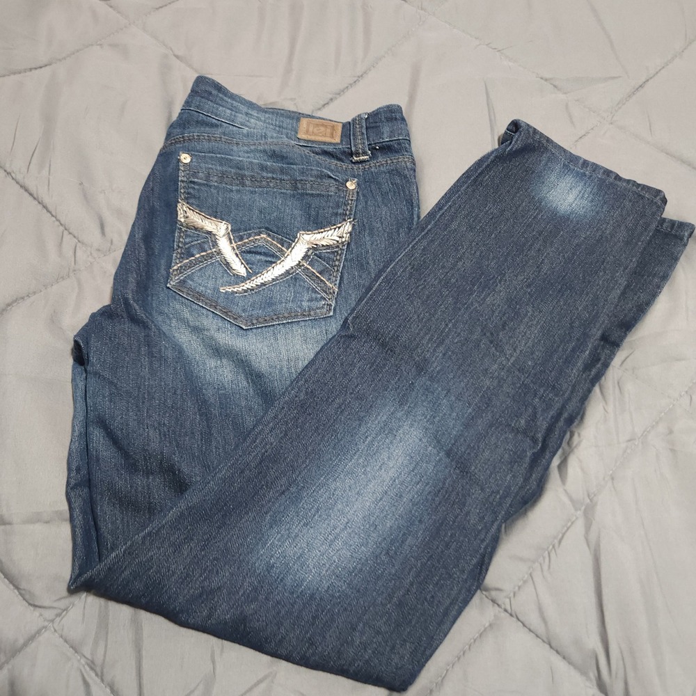 LEI Ashley Low Rise Skinny Jeans Women's Junior's 13 34x31 Blue Stretch Denim